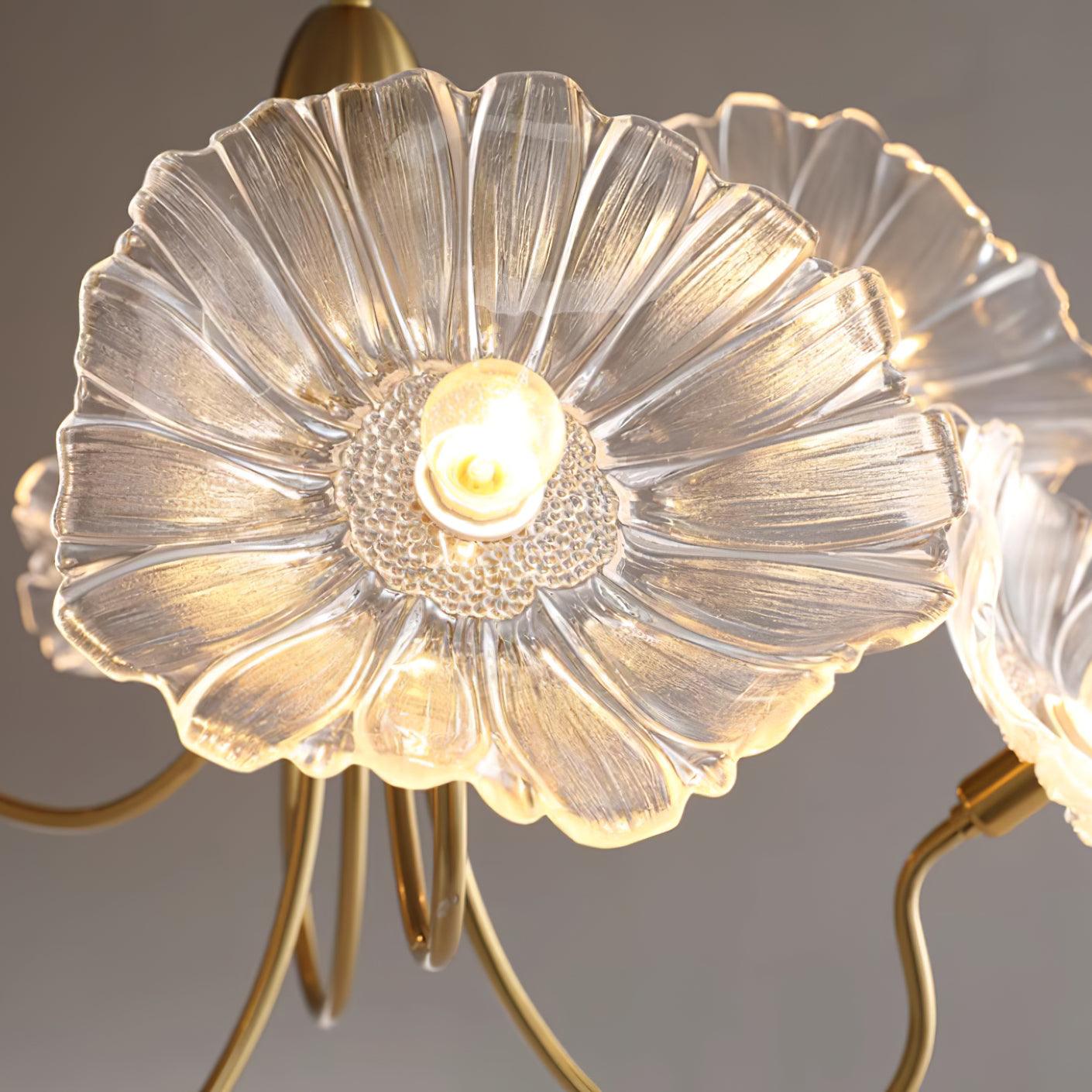 Chandelier en Verre Murano - Design Artistique et Éclairage Doux