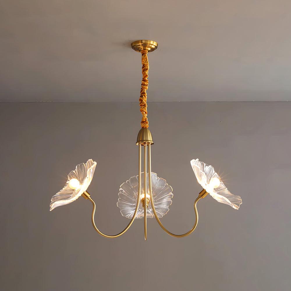 Chandelier en Verre Murano - Design Artistique et Éclairage Doux