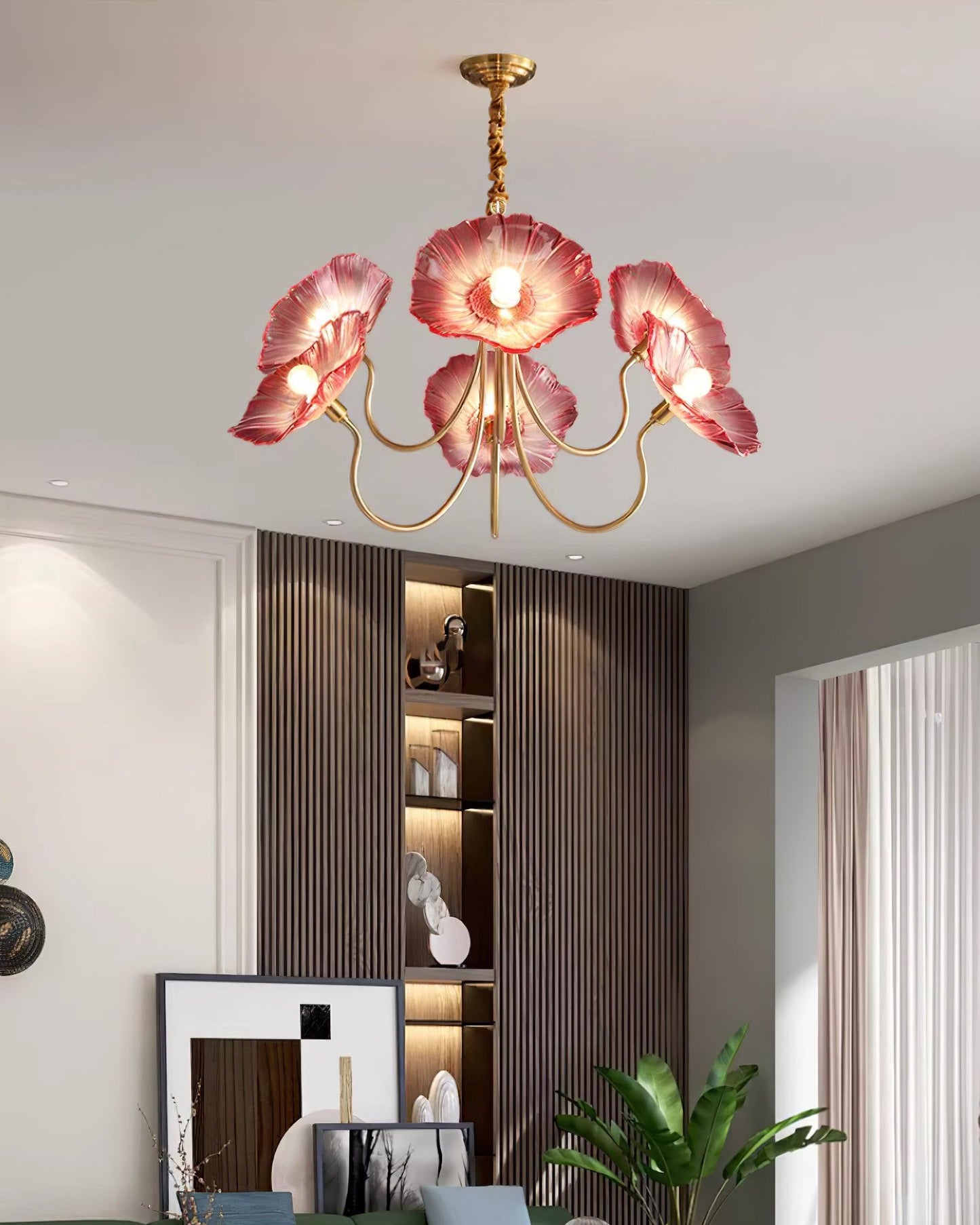 Chandelier en Verre Murano - Design Artistique et Éclairage Doux