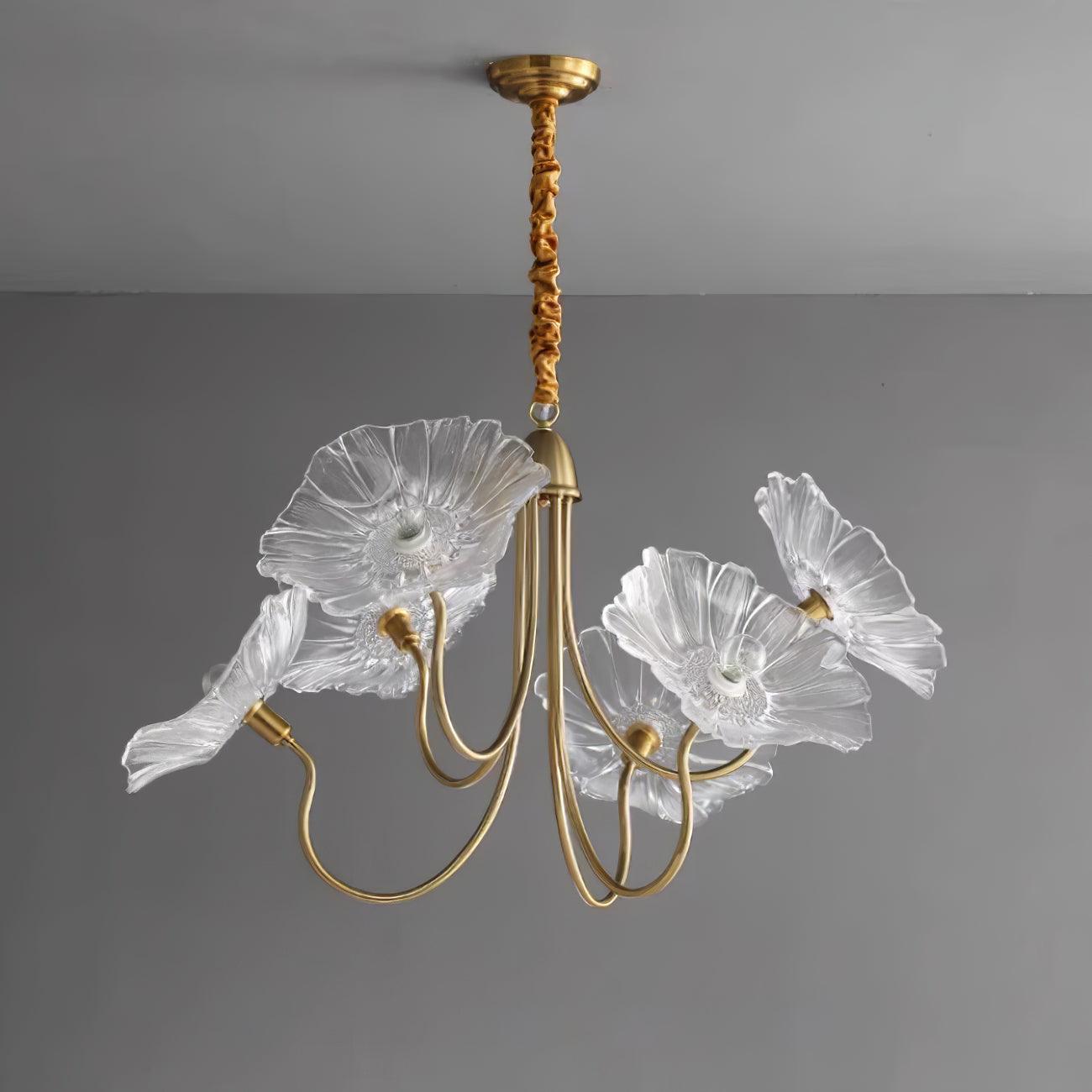 Chandelier en Verre Murano - Design Artistique et Éclairage Doux
