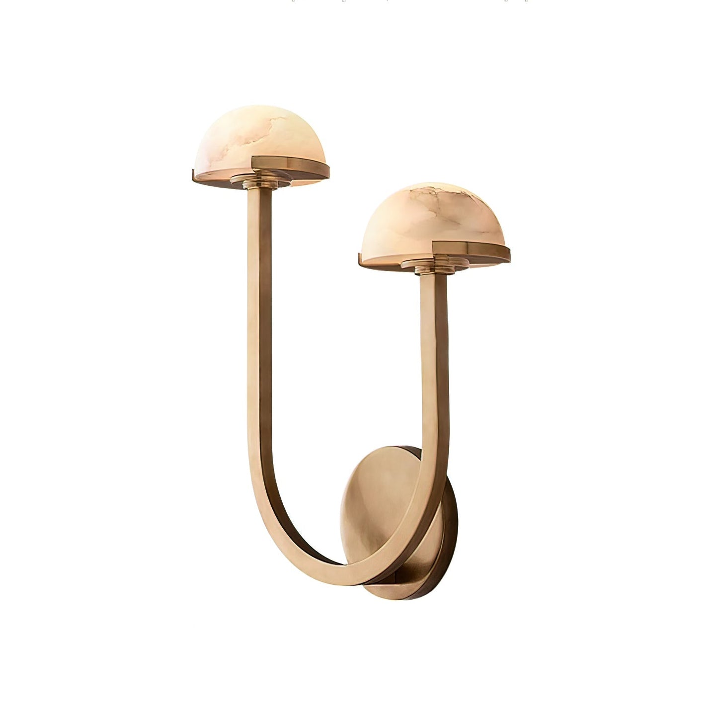 Applique Pilz Alabaster – Lampe Murale Organique en Alabastre et Laiton