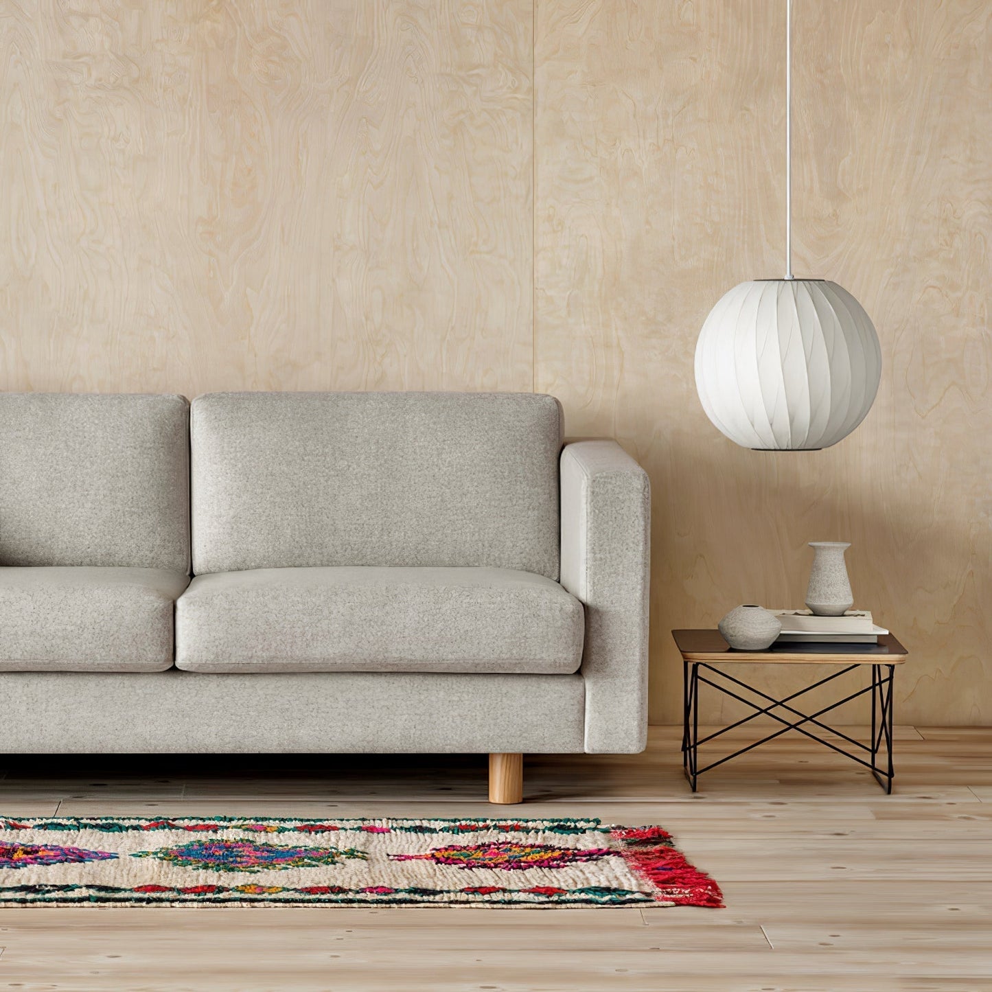 Suspension Nordic en Bois et Acier - Élégance Minimaliste pour Votre Intérieur