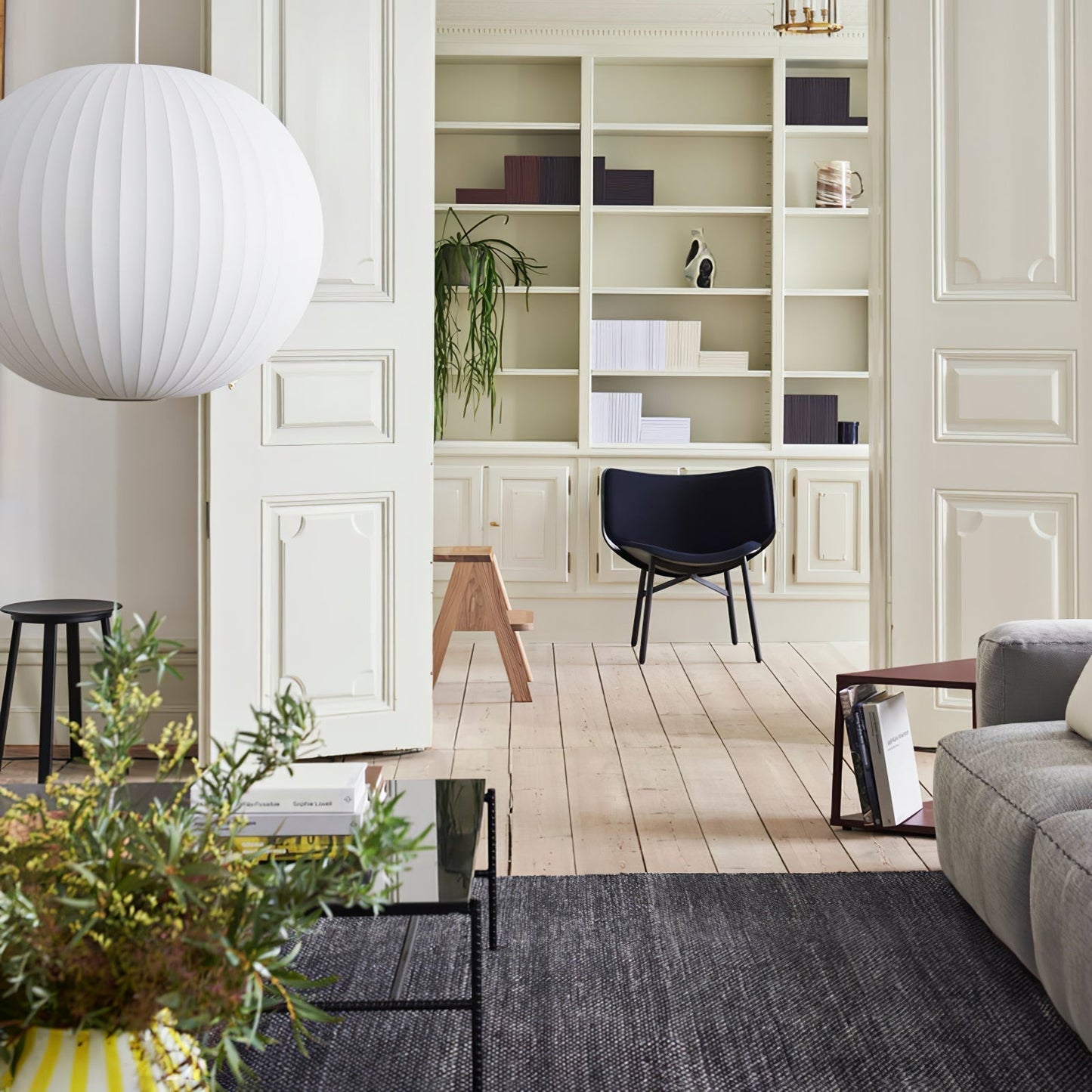 Suspension Nordic en Bois et Acier - Élégance Minimaliste pour Votre Intérieur