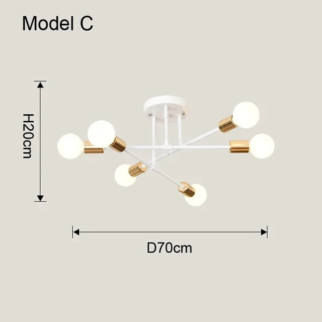 Lampe Métallique Élégante avec Douille E27 – Design Moderne et Éclatante