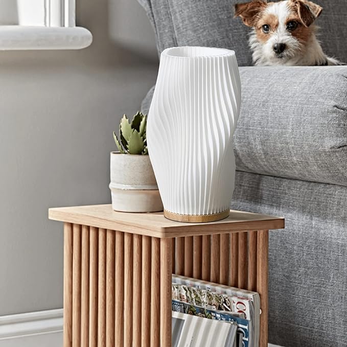 Lampe Serene Wavecrest - Élégance Contemporaine avec Dimmable USB