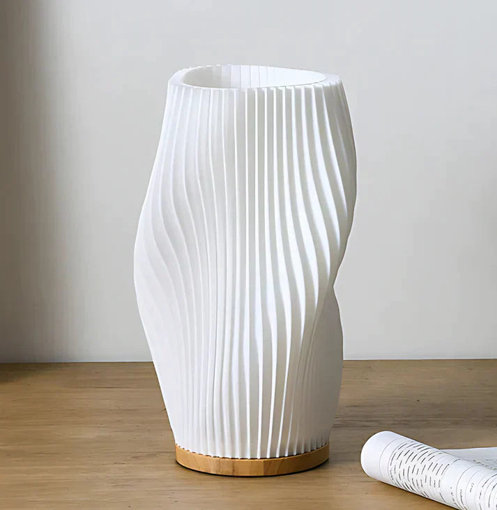 Lampe Serene Wavecrest - Élégance Contemporaine avec Dimmable USB