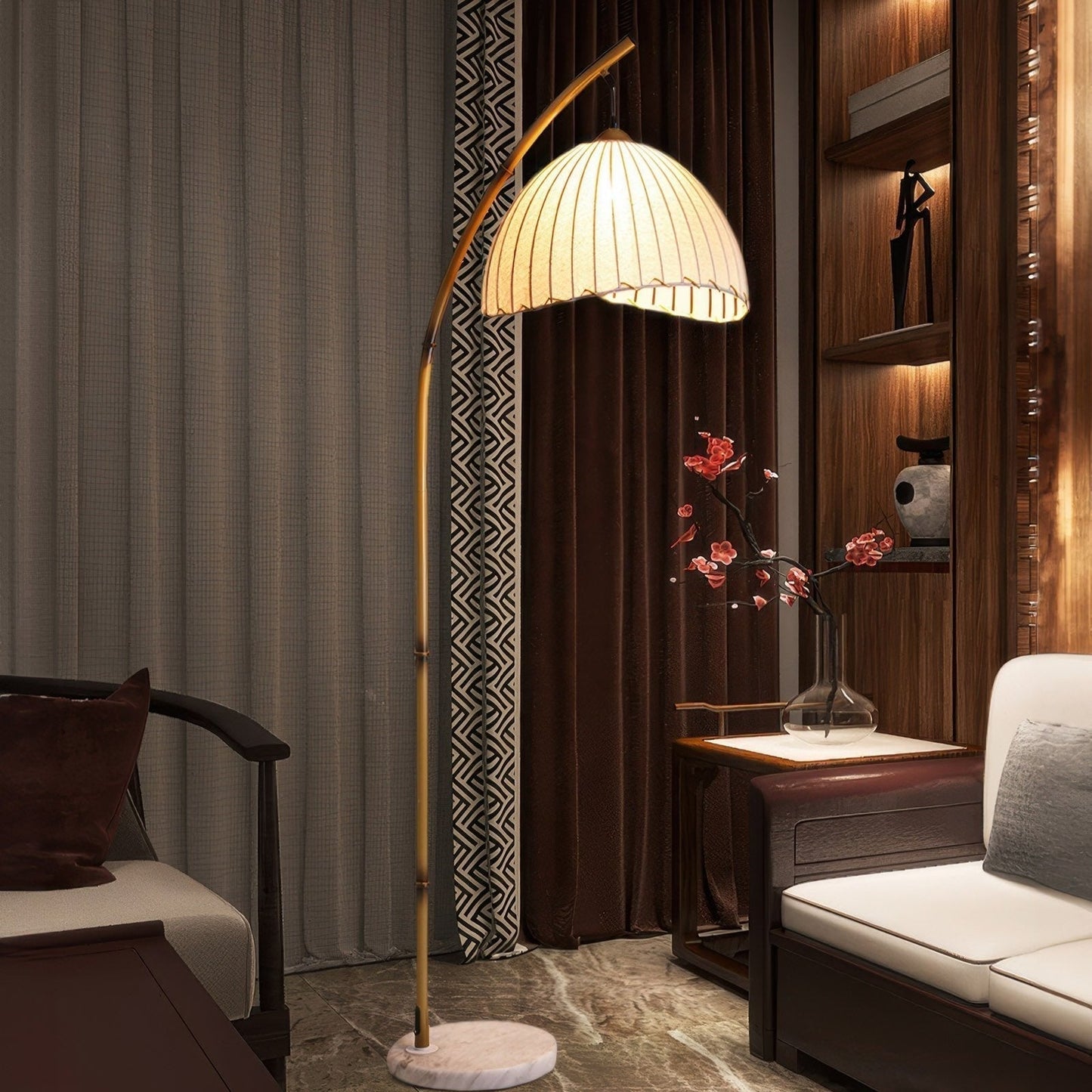 Lampe sur Pied Bamboo Zen – Éclairage Naturel LED Design Culturel