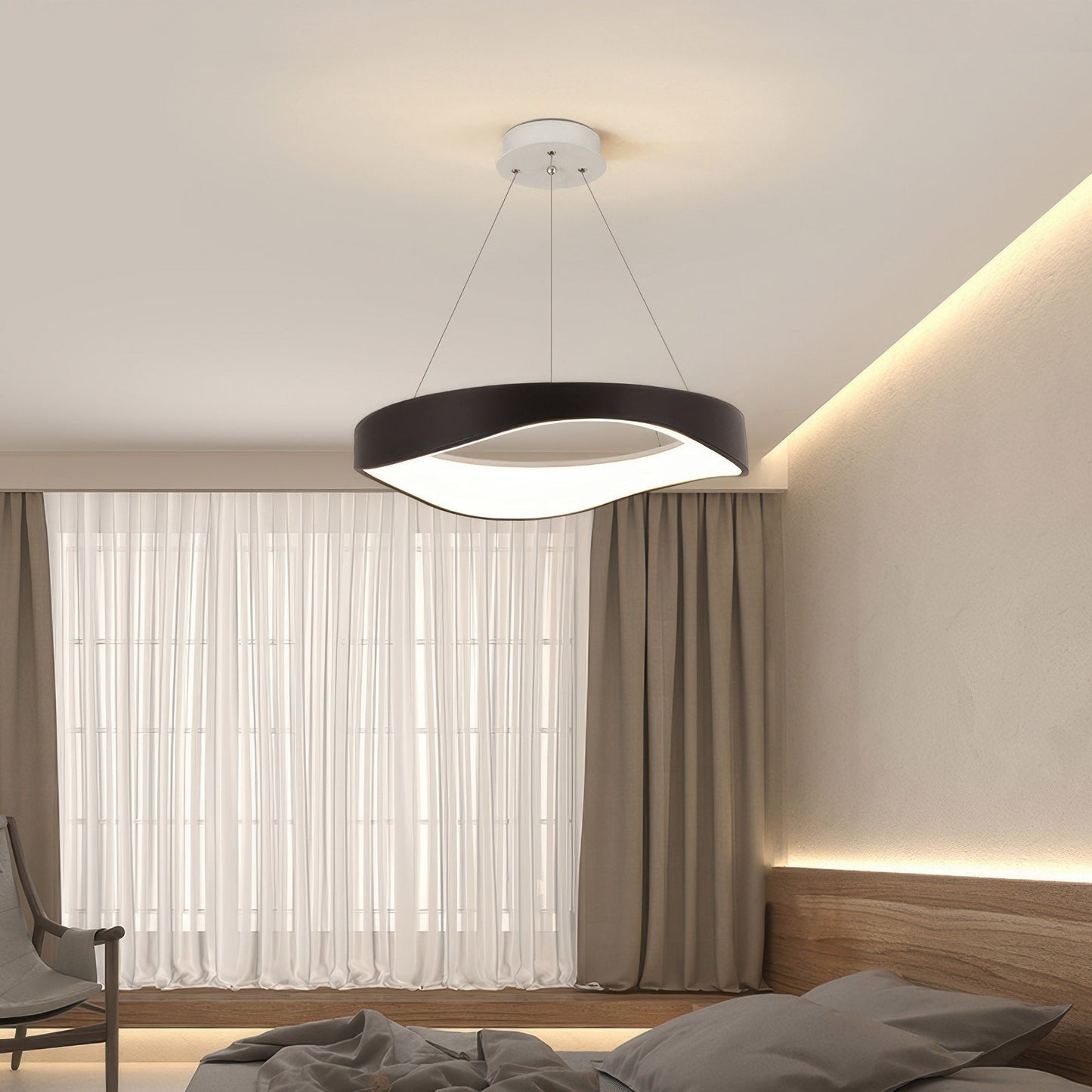 Suspension LED Moderne Ronde - Éclairage Énergie Efficace et Élégant