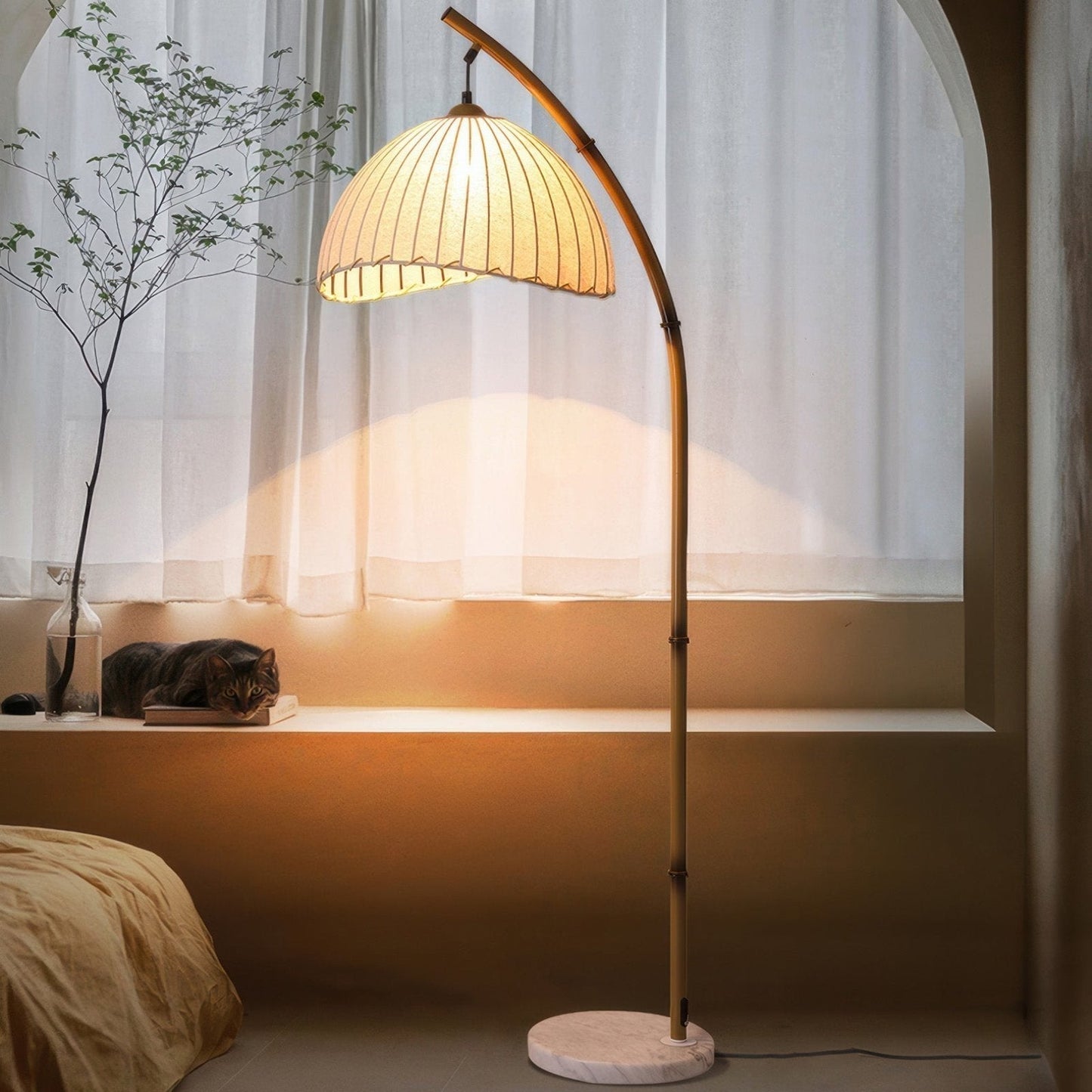 Lampe sur Pied Bamboo Zen – Éclairage Naturel LED Design Culturel