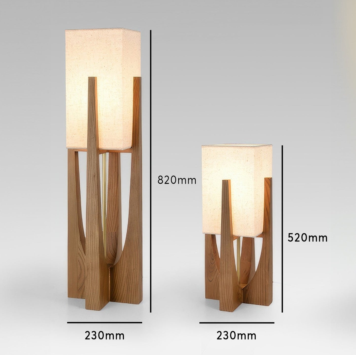 Lampe Sur Pied Japonaise en Bois de Noyer - Éclairage LED avec Abat-jour en Coton et Lin, Douille E27