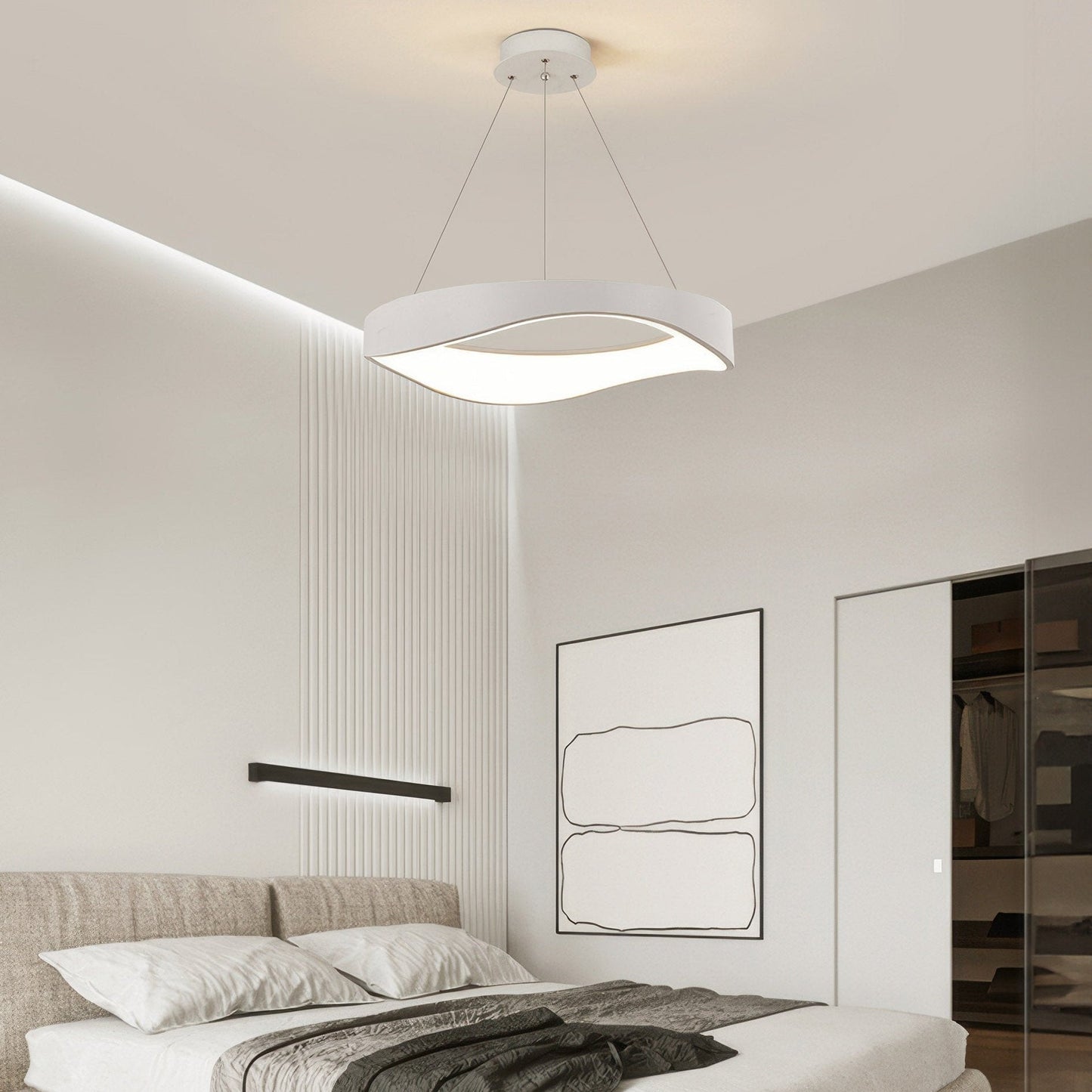 Suspension LED Moderne Ronde - Éclairage Énergie Efficace et Élégant