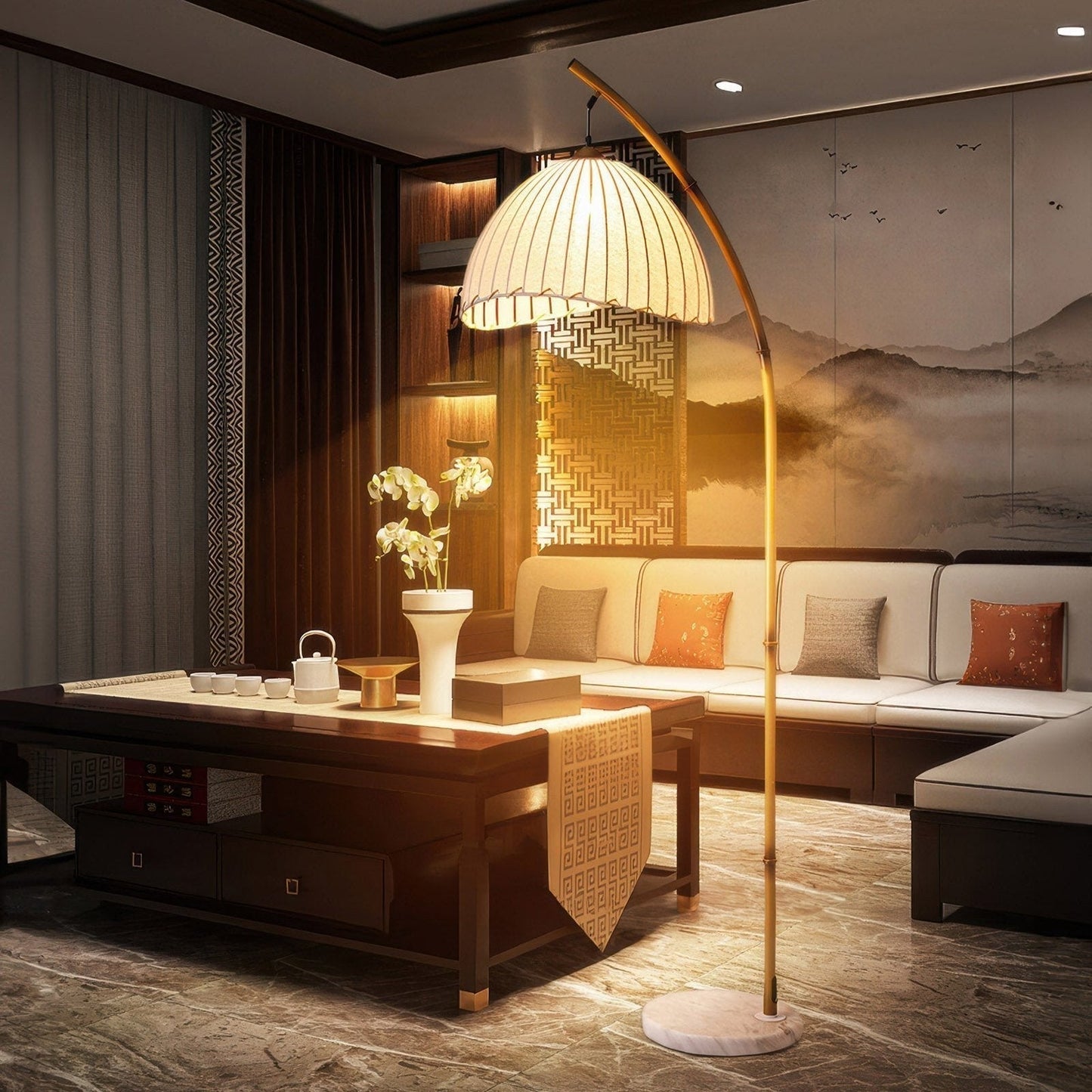 Lampe sur Pied Bamboo Zen – Éclairage Naturel LED Design Culturel