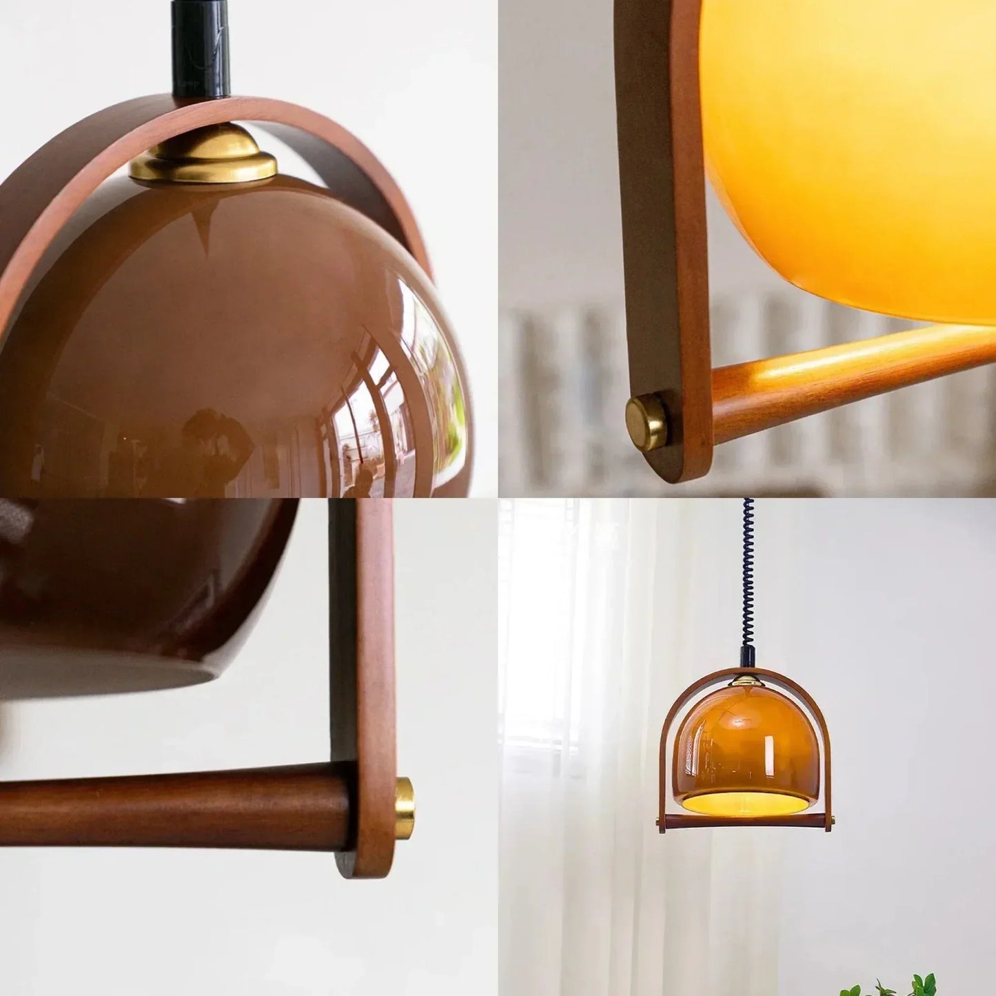 Suspension Vintage Bauhaus en Bois - Élégance Classique et Design Moderne