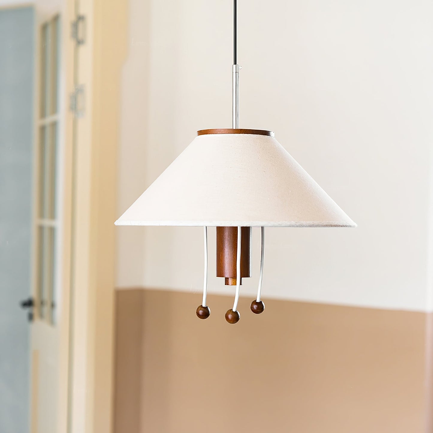 Suspension Octopus – Luminaire Sculptural en Métal et Bois avec Design Nautique