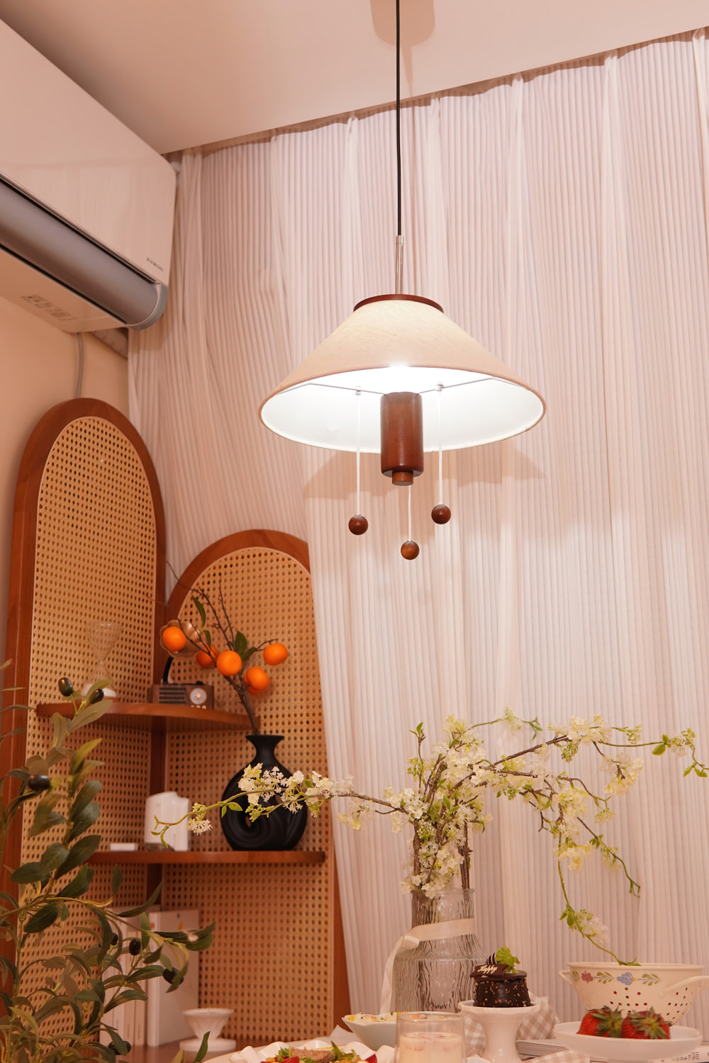 Suspension Octopus – Luminaire Sculptural en Métal et Bois avec Design Nautique