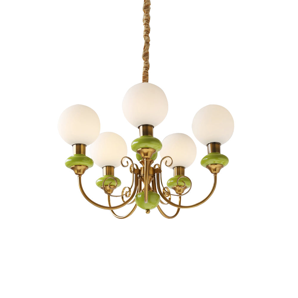 Chandelier Onyx Moderne – Luminaire Élégant en Métal et Verre pour Salon et Salle à Manger