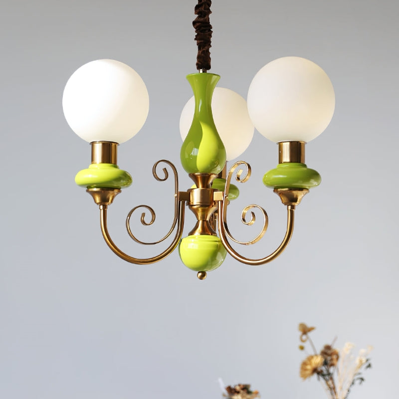 Chandelier Onyx Moderne – Luminaire Élégant en Métal et Verre pour Salon et Salle à Manger