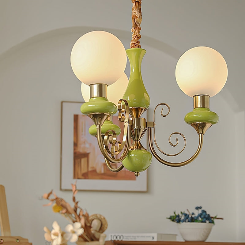 Chandelier Onyx Moderne – Luminaire Élégant en Métal et Verre pour Salon et Salle à Manger