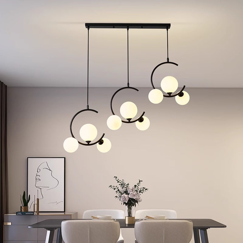 Suspension LED Moderne – Lampe Design en Verre et Acryl pour Salon et Salle à Manger