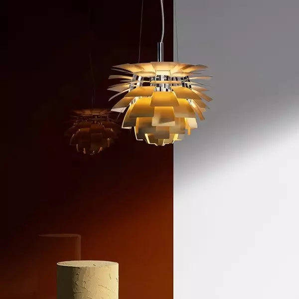 Suspension Artichoke Moderne en Métal - Éclairage Sculptural LED Design Contemporain