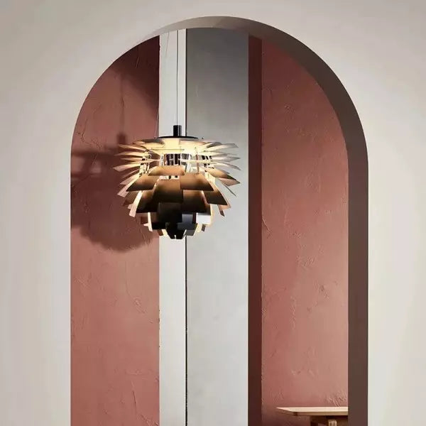 Suspension Artichoke Moderne en Métal - Éclairage Sculptural LED Design Contemporain