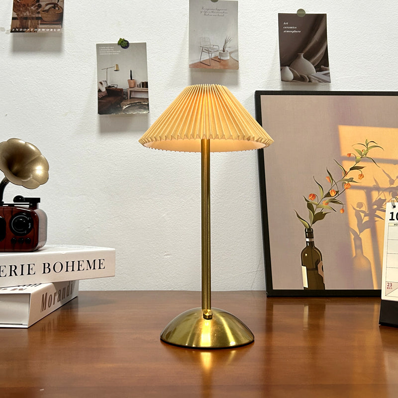Lampe de Table Sans Fil Scandinave – Lampe Rechargeable LED avec Couvercle en Tissu