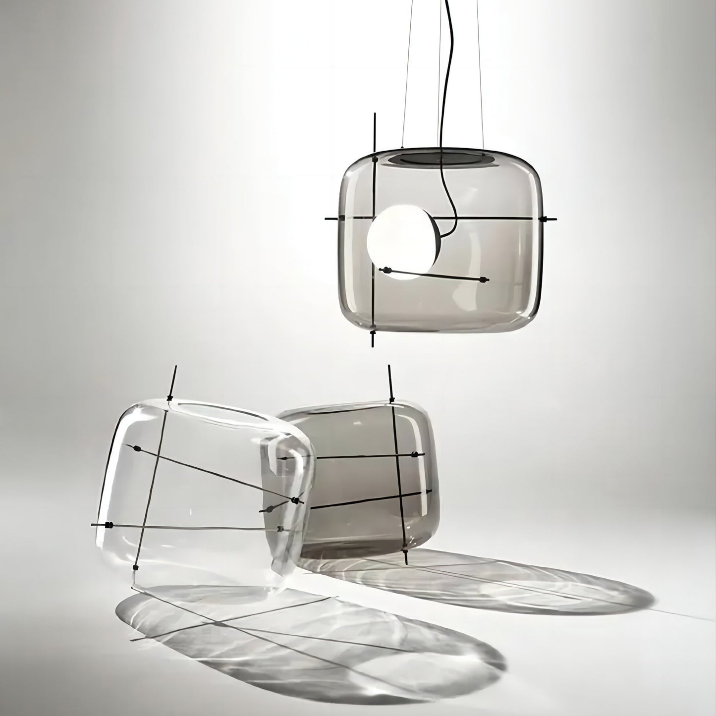Plot Glass Pendelleuchte – Lampe Suspendue LED avec Éclairage Doux et Design Élégant
