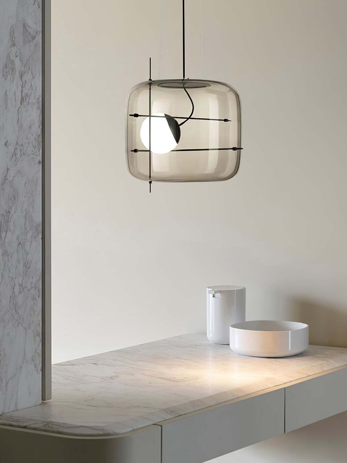 Plot Glass Pendelleuchte – Lampe Suspendue LED avec Éclairage Doux et Design Élégant