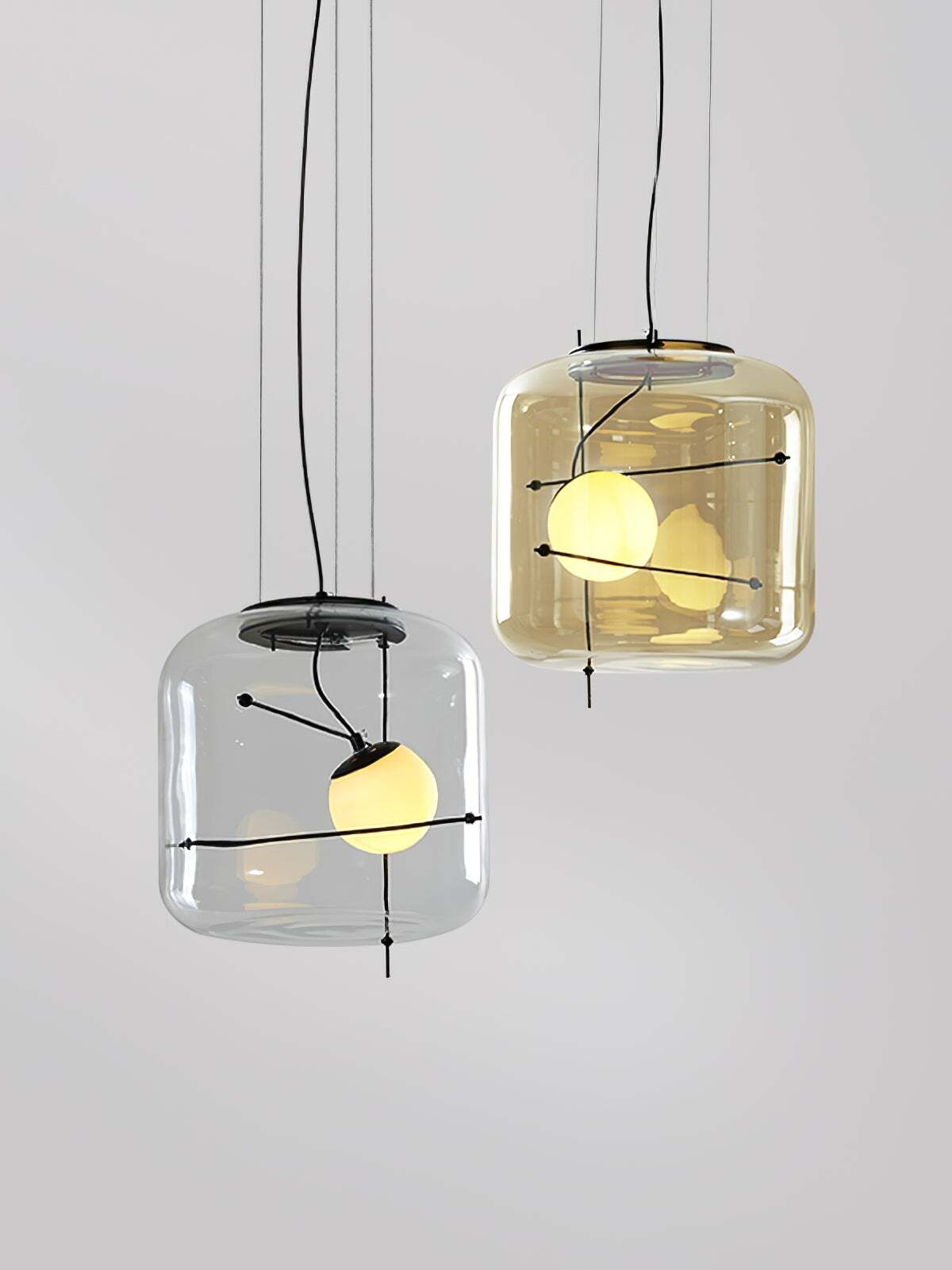 Plot Glass Pendelleuchte – Lampe Suspendue LED avec Éclairage Doux et Design Élégant