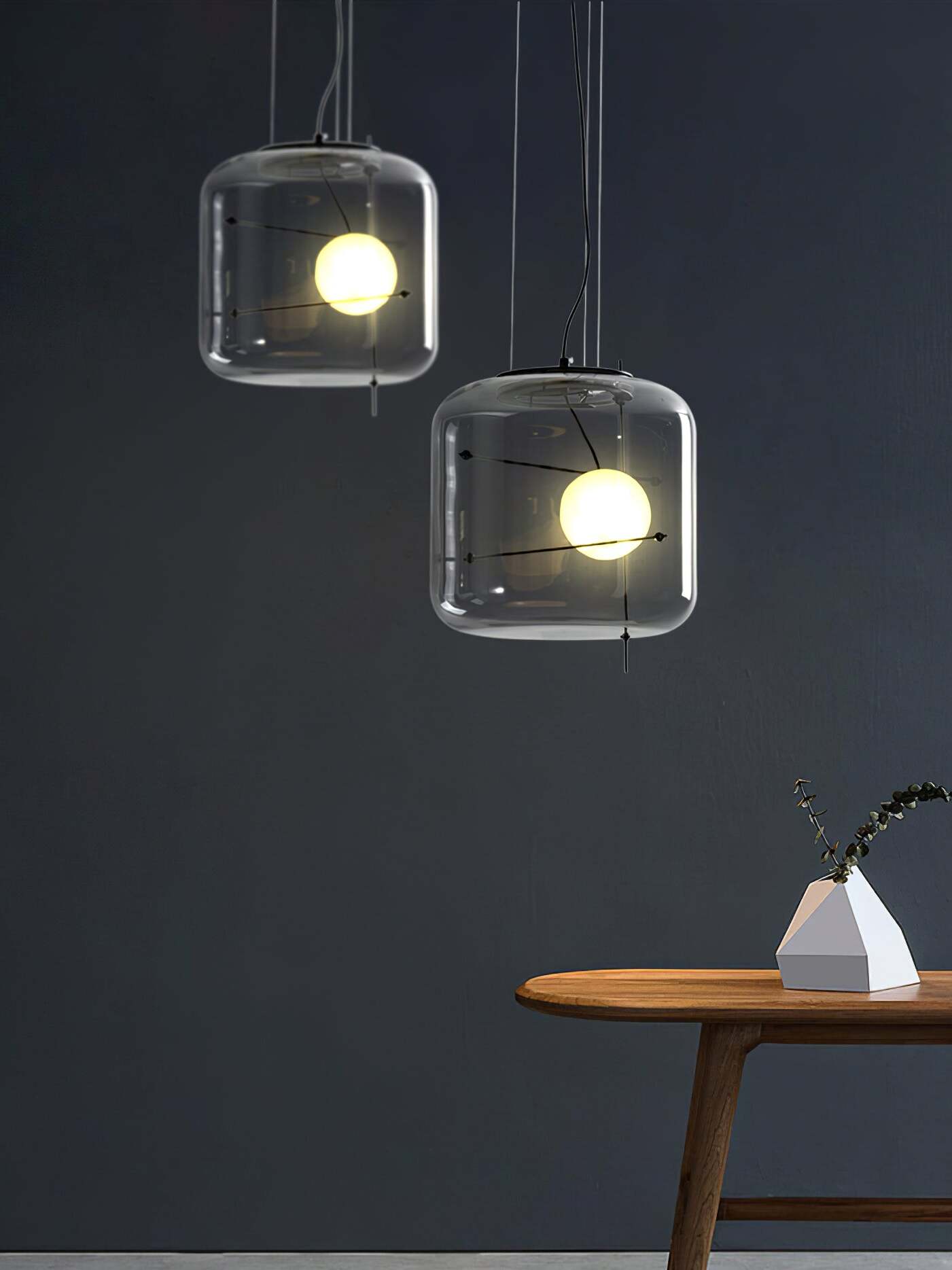 Plot Glass Pendelleuchte – Lampe Suspendue LED avec Éclairage Doux et Design Élégant