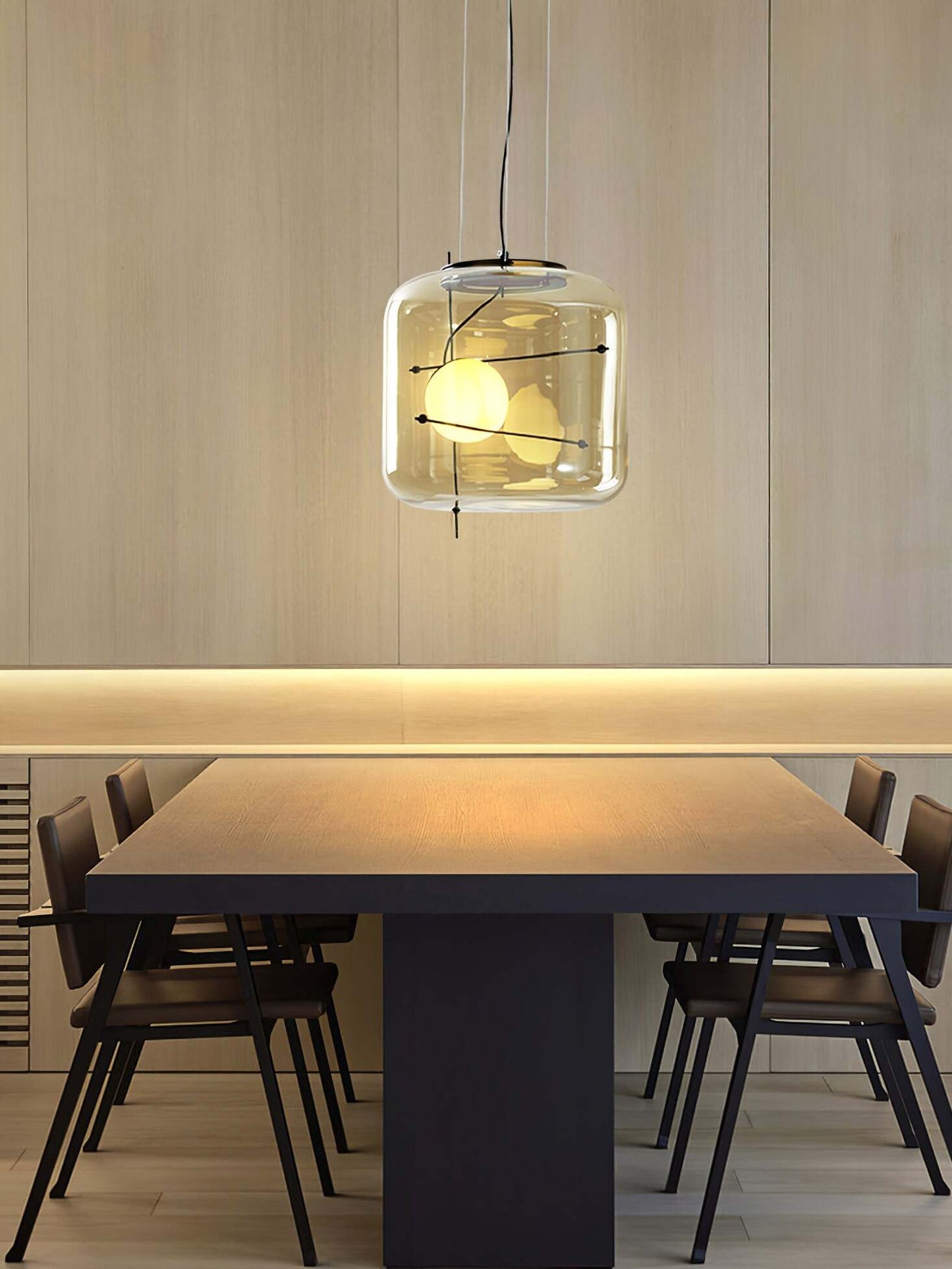 Plot Glass Pendelleuchte – Lampe Suspendue LED avec Éclairage Doux et Design Élégant