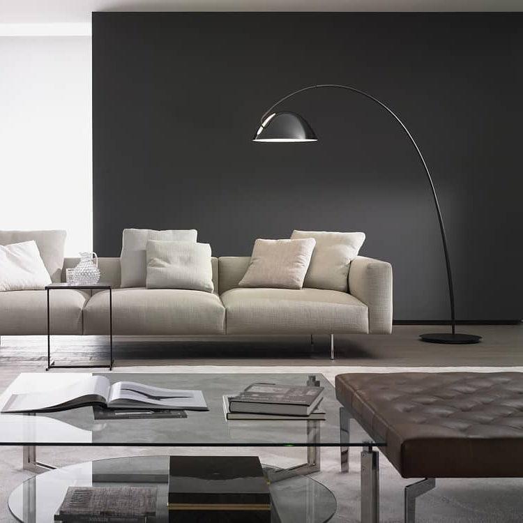 Lampadaire Verse Arc - Design Scandinave Élégant avec Bras Réglable et Éclairage LED