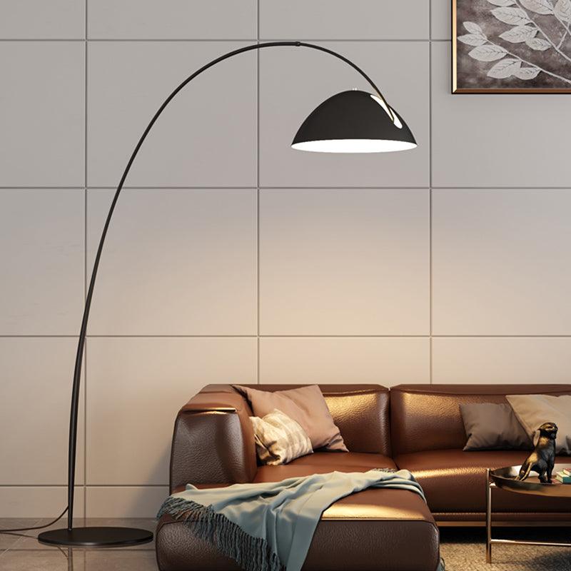 Lampadaire Verse Arc - Design Scandinave Élégant avec Bras Réglable et Éclairage LED
