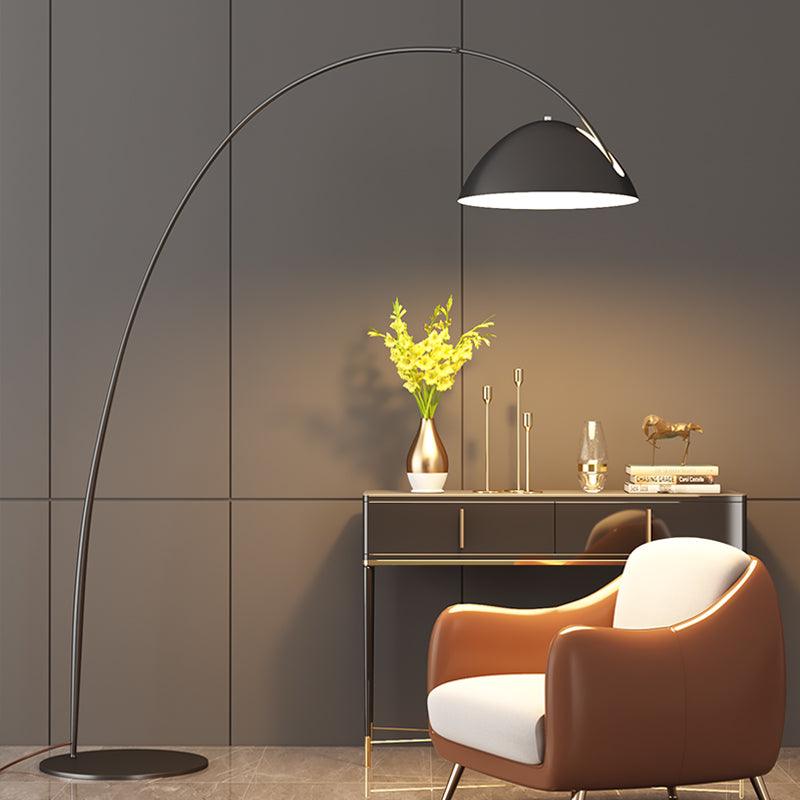 Lampadaire Verse Arc - Design Scandinave Élégant avec Bras Réglable et Éclairage LED