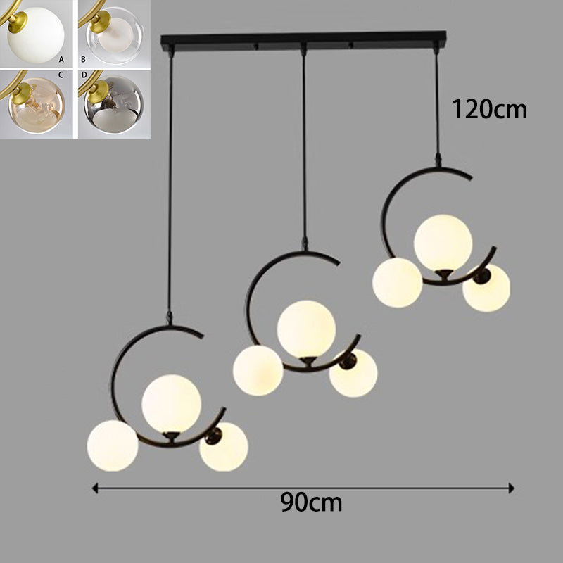 Suspension LED Moderne – Lampe Design en Verre et Acryl pour Salon et Salle à Manger