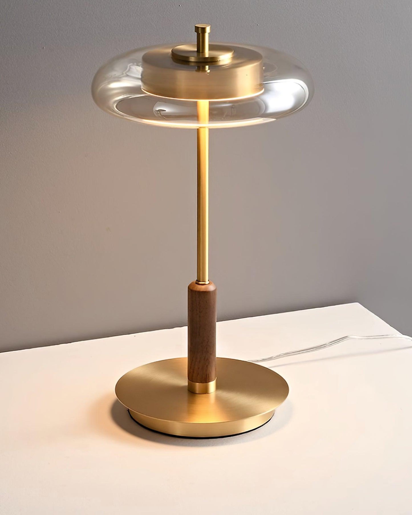 Lampe de Table Ronaldo - Design Moderne en Métal et Verre avec Technologie LED - Lumière Douce et Élégante