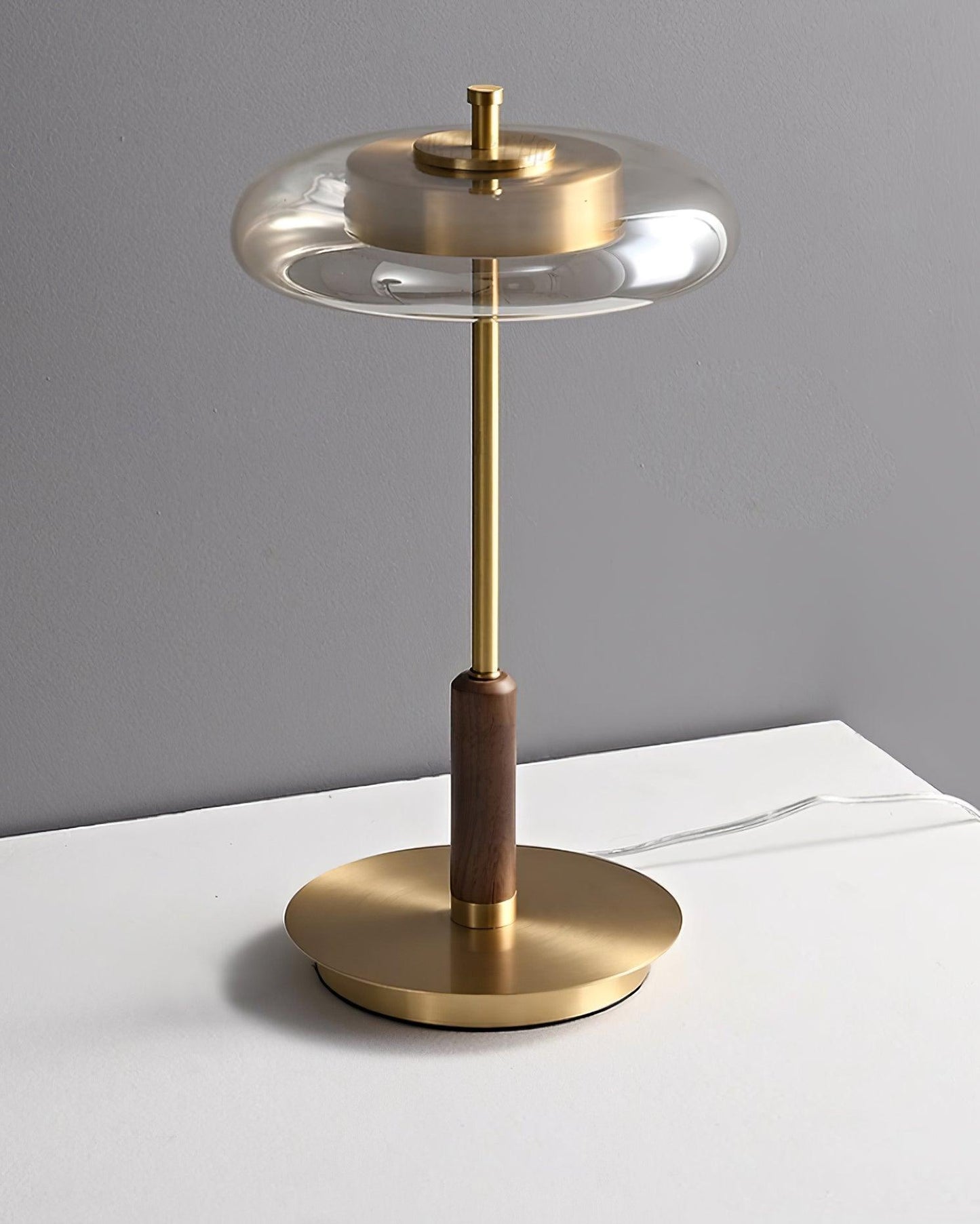Lampe de Table Ronaldo - Design Moderne en Métal et Verre avec Technologie LED - Lumière Douce et Élégante