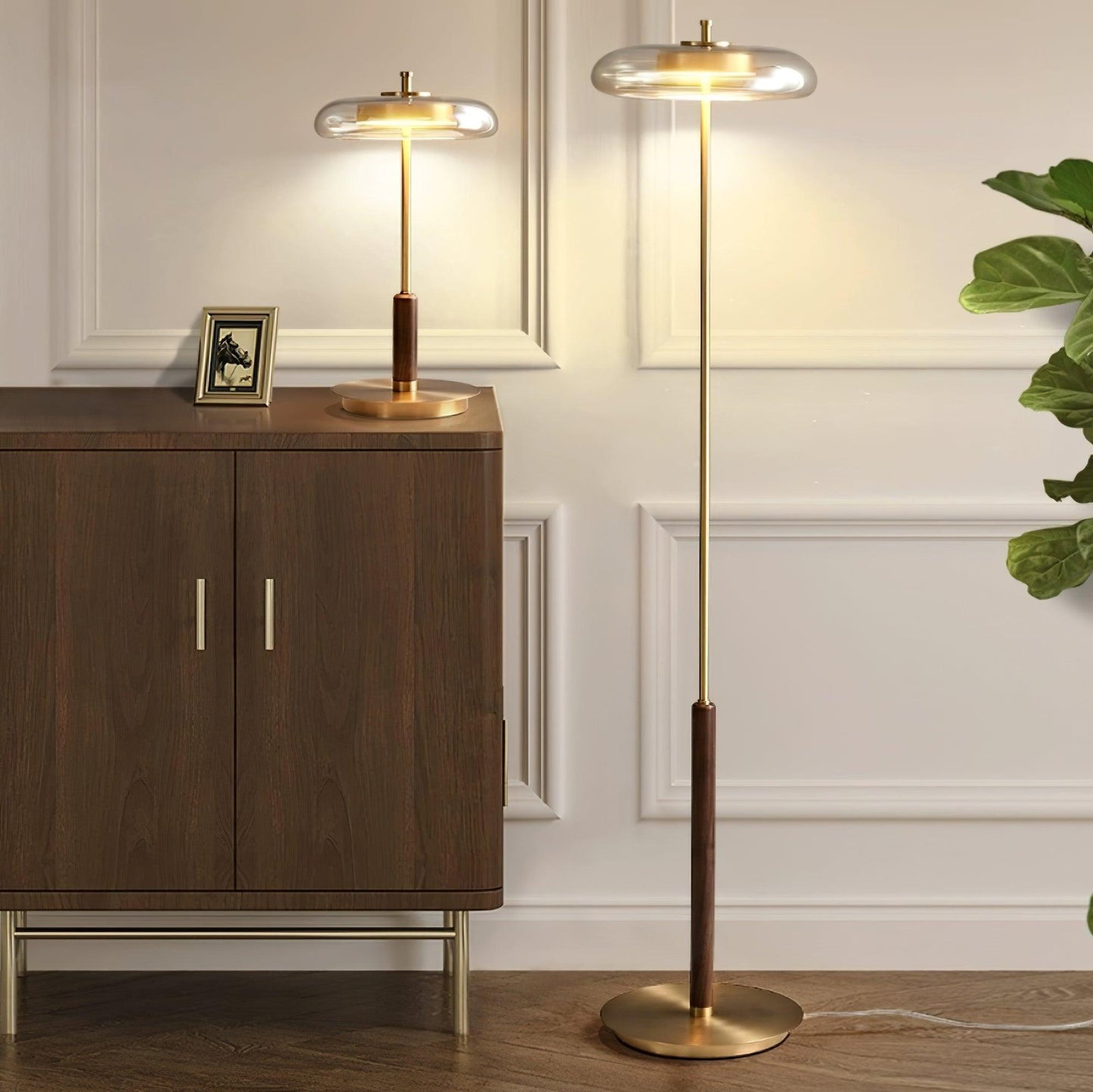 Lampe de Table Ronaldo - Design Moderne en Métal et Verre avec Technologie LED - Lumière Douce et Élégante