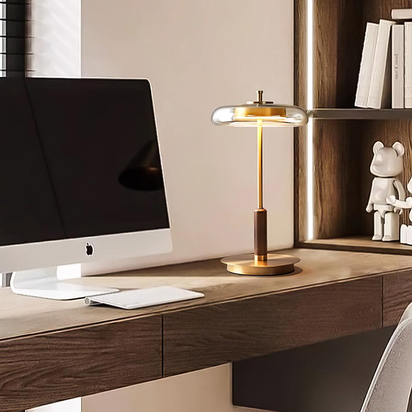 Lampe de Table Ronaldo - Design Moderne en Métal et Verre avec Technologie LED - Lumière Douce et Élégante