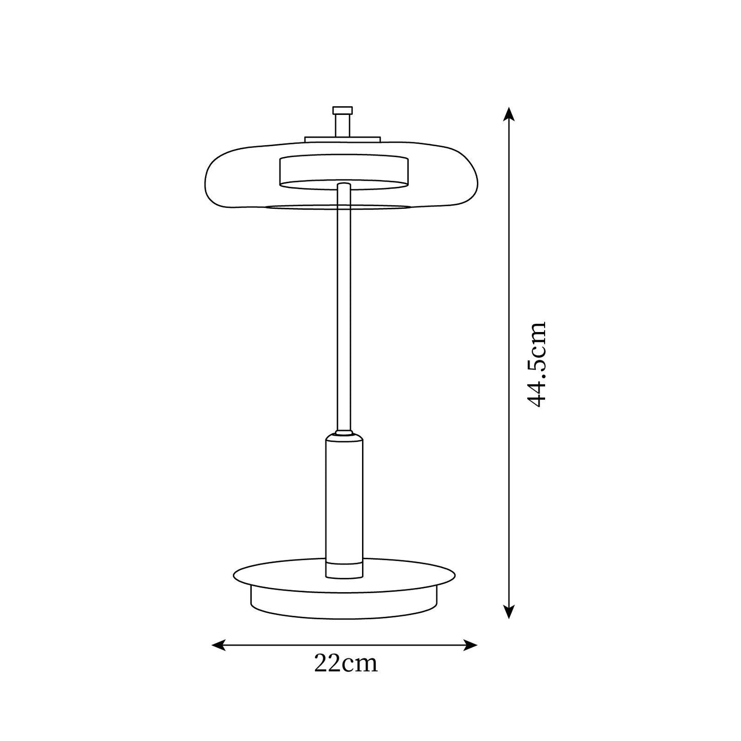 Lampe de Table Ronaldo - Design Moderne en Métal et Verre avec Technologie LED - Lumière Douce et Élégante