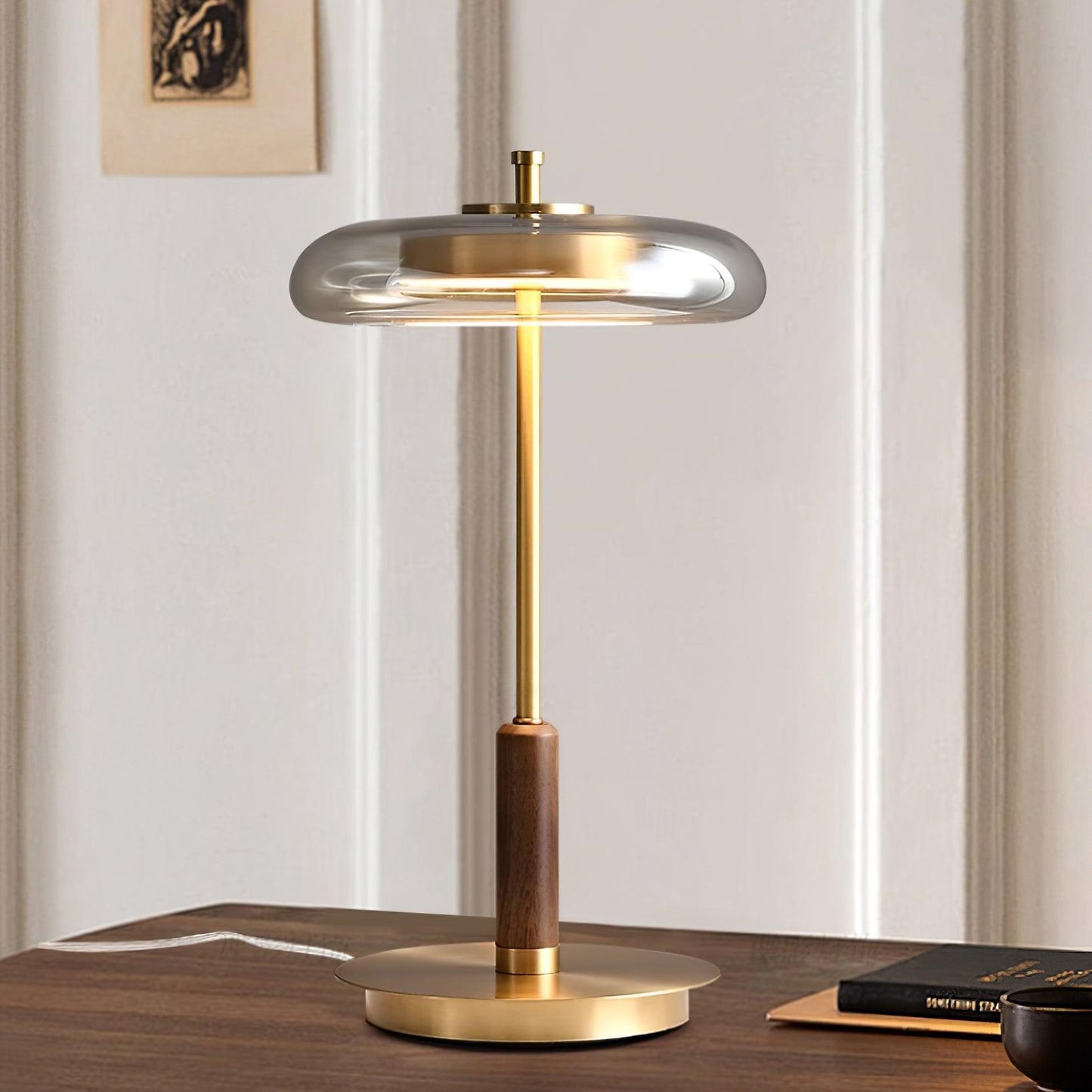 Lampe de Table Ronaldo - Design Moderne en Métal et Verre avec Technologie LED - Lumière Douce et Élégante