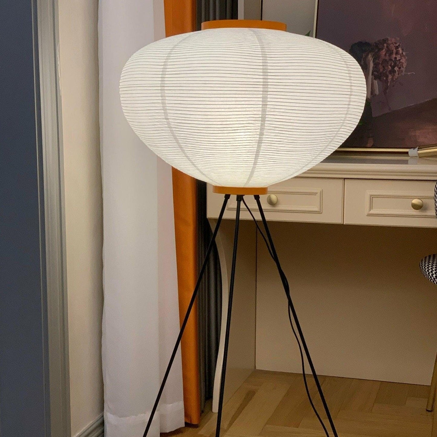 Lampadaire en Papier de Riz - Élégance Minimaliste pour Salon et Chambre