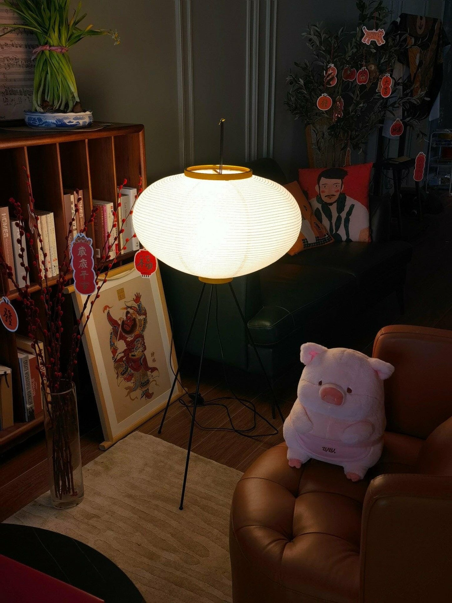 Lampadaire en Papier de Riz - Élégance Minimaliste pour Salon et Chambre