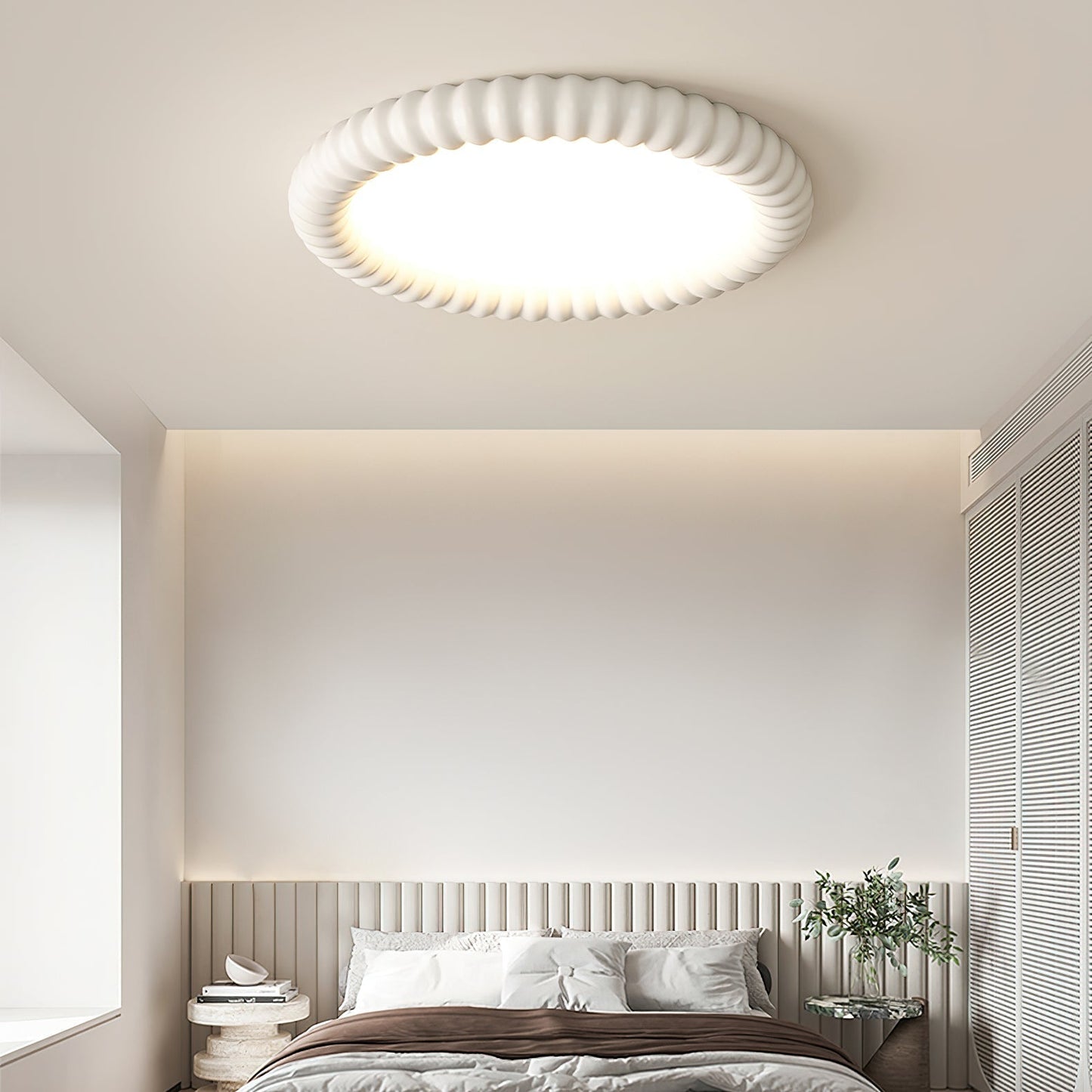 Lampe Plafonnier Ripple Halo - Design Naturel et Apaisant avec Lumière LED Intégrée