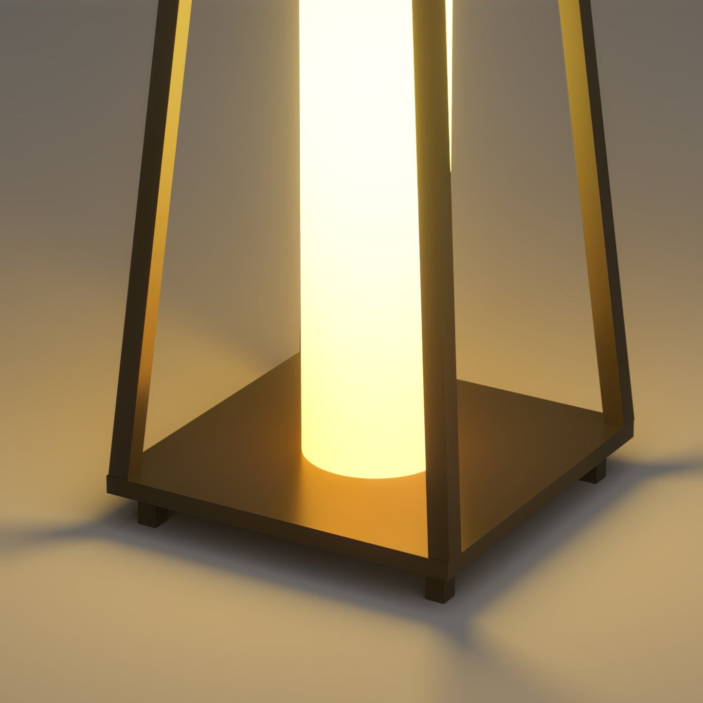 Lampe Extérieure Portable Roam en Acier Inoxydable avec Éclairage LED - Design Élégant et Pratique