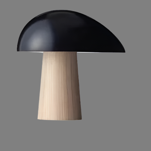 Lampe de Table Juno - Design Scandinave Minimaliste en Bois et Métal, Éclairage LED