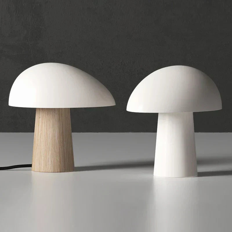 Lampe de Table Juno - Design Scandinave Minimaliste en Bois et Métal, Éclairage LED