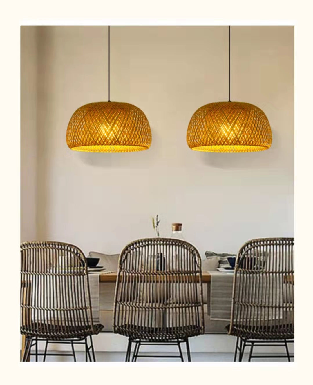 Lampe Pendante en Bambou - Design Artisanal Rattan pour Intérieur Élégant