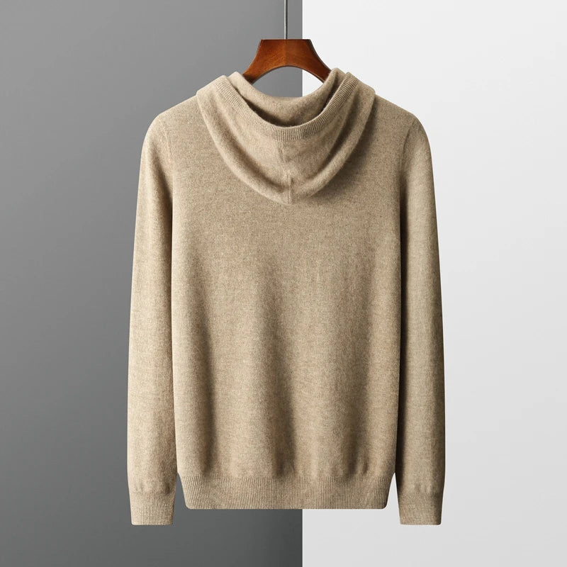 Pull à Capuche en Laine Mérinos 100% - Confort et Élégance