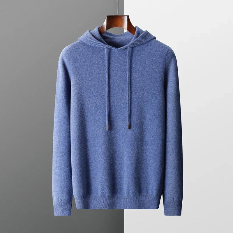 Pull à Capuche en Laine Mérinos 100% - Confort et Élégance